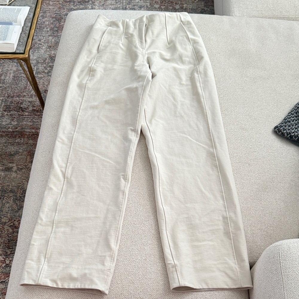 Lululemon Athletica Cream relaxed fit trousers